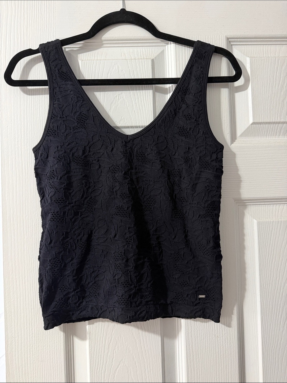 GUESS Black Floral Lace Camisole Tank